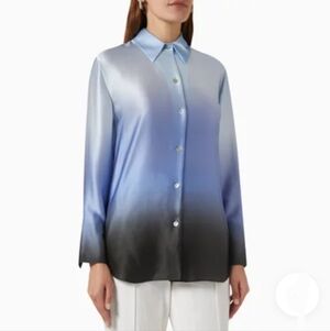VINCE Dip-Dye Ombré Shirt in Silk Size Small (See Note)